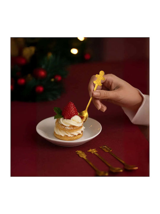 Christmas Spoons Set Metal Finish 4 Pieces Pgsi0149