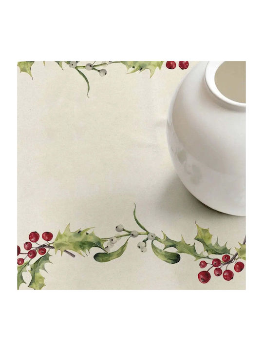 Holly Waterproof Cotton Tablecloth Mistletoe Pgsi0207 250 × 155 Cm