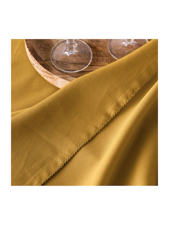 Kentia Τραπεζομάντηλο Βαμβακερό Leilani Mustard 140x220εκ.