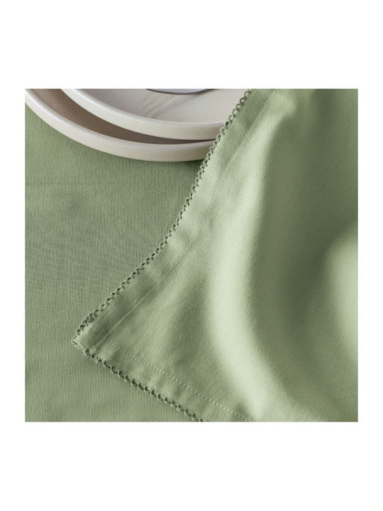 Kentia Tablecloth Cotton Leilani Green 140x220cm