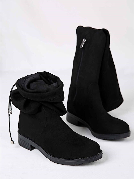 Suede Γυναικείες Μπότες Μαύρες