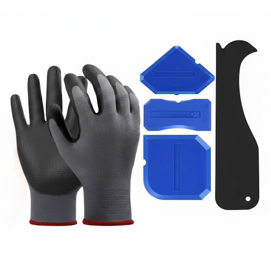 Ventuză Vibrantă Pentru Plăci Ceramice Zola 5 Niveluri de Aspirație 80 Kg Putere de Aspirație 2 Baterii 21 V Diametru 130 Mm Mănuși 4 Răzuitoare Cutie de Depozitare