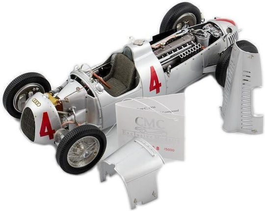 Cmc 1/18 Auto Union Type C 1936 Starting Number 4 Limited To 5000 Pieces M-073