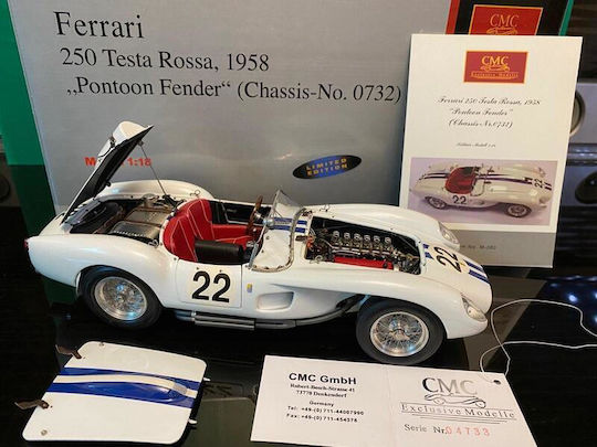 Cmc Ferrari 250 Testa Rossa Alb #22 1958 Ediție Limitată 3000 Buc M-080