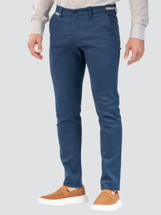 Como Ανδρικό Παντελόνι Ελαστικό Regular Fit Navy