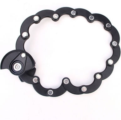 Zola Fahrradschloss Rahmen Rad Befestigung 3 Schlüssel Stahl Faltbar 3 Mm Dicke Schwarz