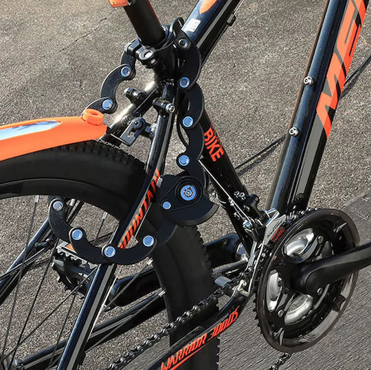 Zola Fahrradschloss Rahmen Rad Befestigung 3 Schlüssel Stahl Faltbar 3 Mm Dicke Schwarz