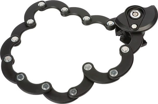 Zola Fahrradschloss Rahmen Rad Befestigung 3 Schlüssel Stahl Faltbar 3 Mm Dicke Schwarz