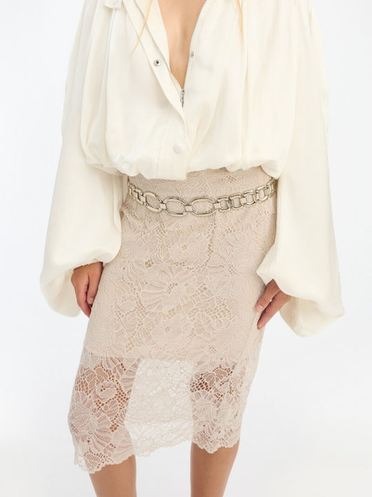 Midi Damenröcke Creme