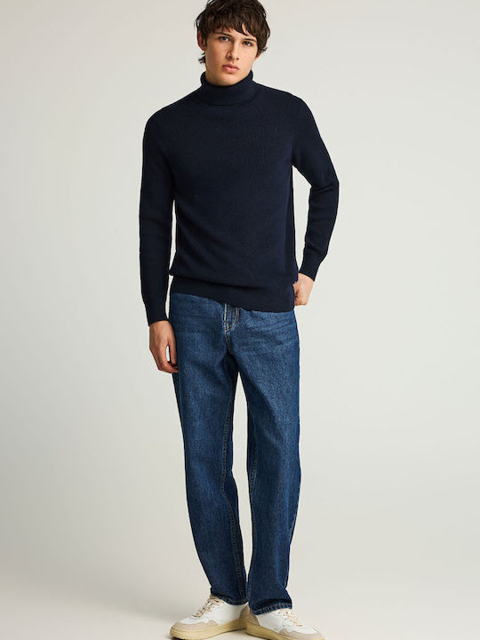 Men's Jeans Pants with Loose Tapered Fit Washed