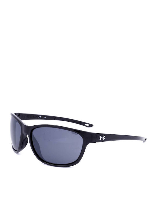 Under Armour Unisex Sunglasses with Black Plastic Frame and Black Lens UA UNDENIABLE 807/KA