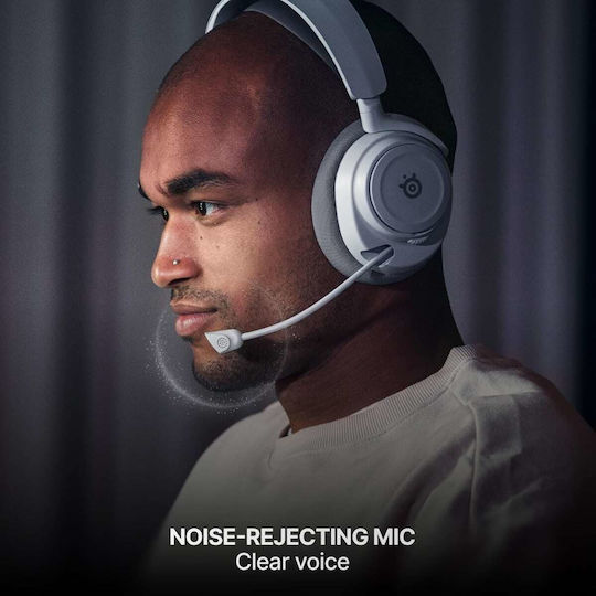 SteelSeries Arctis Nova 7P Wireless Gen 2 Over Ear Gaming Headset με σύνδεση Bluetooth / USB Λευκό for Nintendo Switch / Nintendo Switch 2 / PC / PS4 / PS5