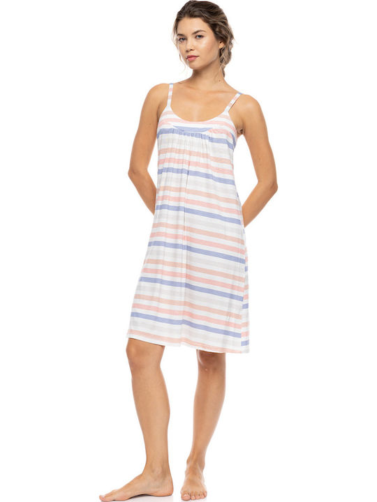 Pink Label Cămașă de Noapte de Vară pentru Femei Sunset Stripe Pink Label Cămașă de Noapte de Vară pentru Femei Sunset Stripe