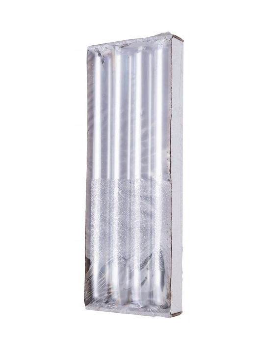 Donau Decorative Silver Candle 4 Pieces