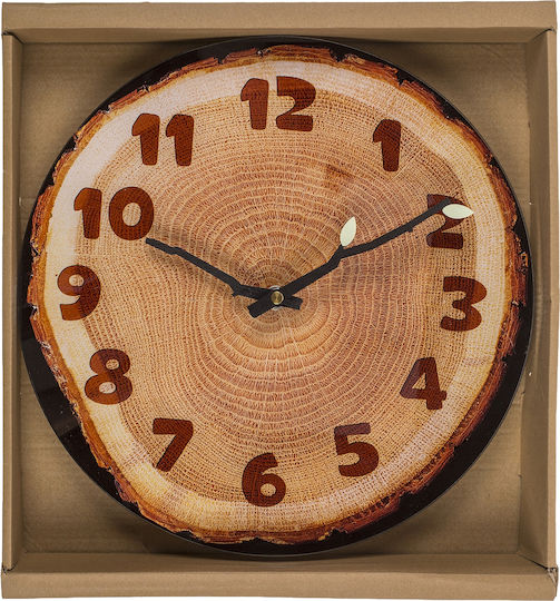 ArteLibre Wanduhr Kunststoff Braun 27x30cm