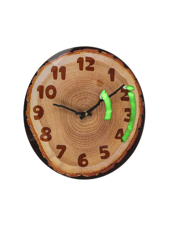 ArteLibre Ceas de Perete Plastic Maro 27x30cm