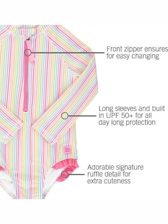 Ruffle Butts Costum De Baie Pentru Copii Întreg Rainbow