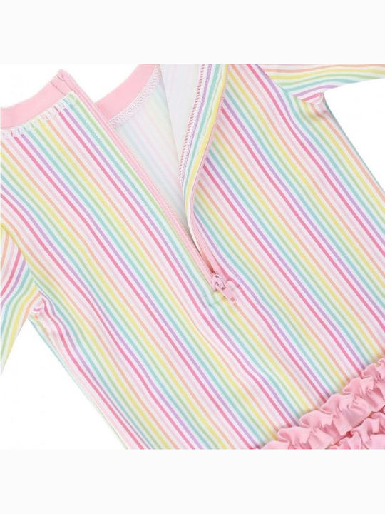Ruffle Butts Costum De Baie Pentru Copii Întreg Rainbow Stripe