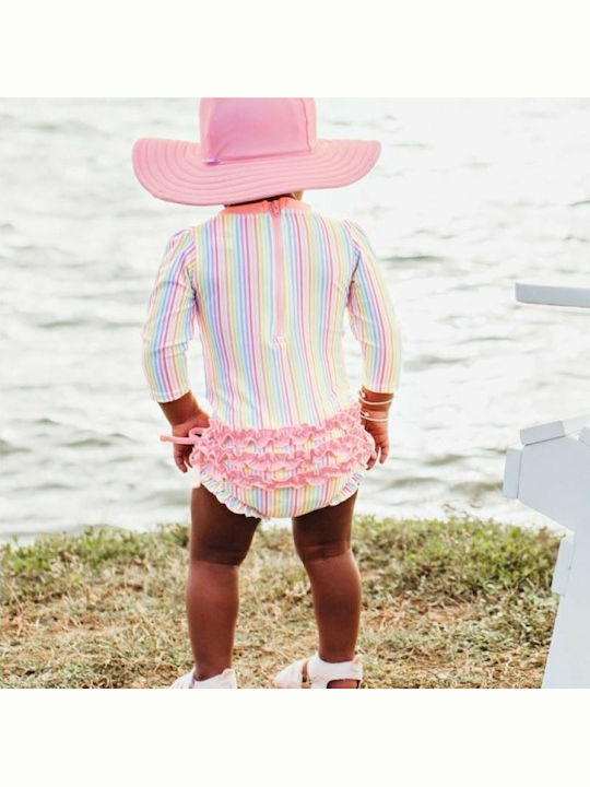 Ruffle Butts Costum De Baie Pentru Copii Întreg Rainbow Stripe