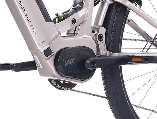 Rock Machine 29" Ασημί Ηλεκτρικό Ποδήλατο Trekking