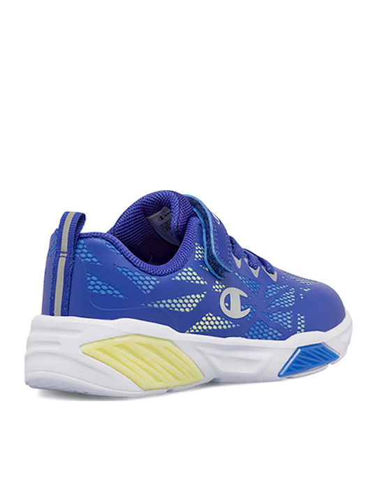 Wave Kids Sneakers with Hoop & Loop Closure Blue