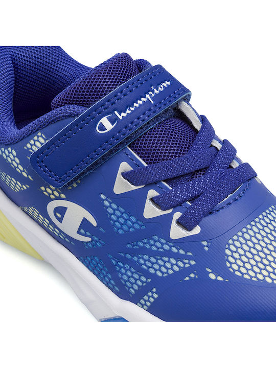 Wave Kids Sneakers with Hoop & Loop Closure Blue