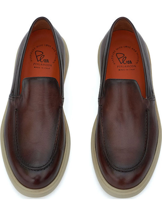 Δερμάτινα Ανδρικά Loafers σε Καφέ Χρώμα