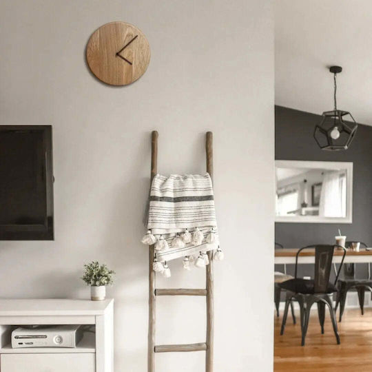 Phos & Gaia Silent Wooden Wall Clock Beige