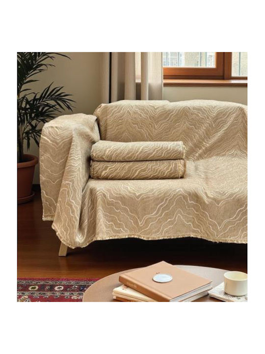 Linea Home Volcan Ριχτάρι Πολυθρόνας 180x160εκ. Μπεζ LH2025314-1