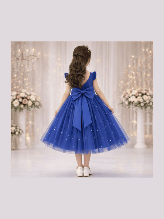 Kinderkleid Ärmellos Blau