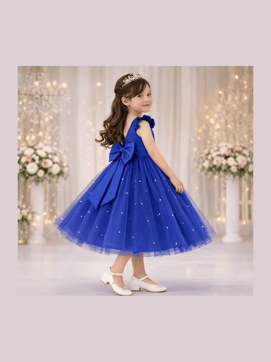 Kinderkleid Ärmellos Blau