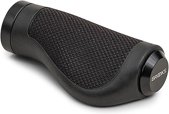 Brooks England Ergonomic Rubber Handlebar Grips Black Size 100/100 Mm
