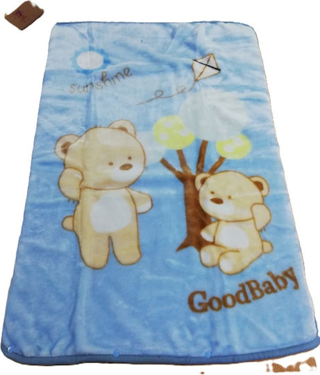Sunshine Samt Babydecke Wickeltücher für Kinderzimmer Blau 80x90cm