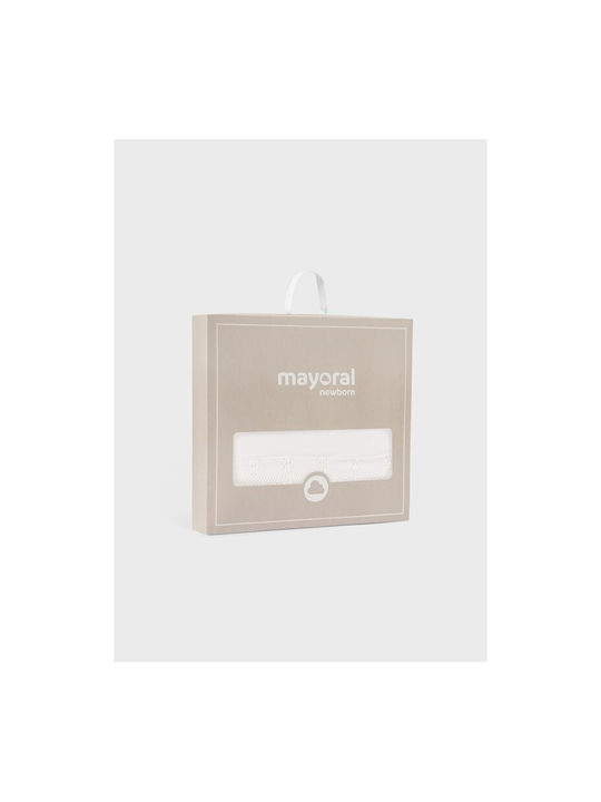 Mayoral Knitted Nursery Swaddling Blanket Ecru 90x90cm