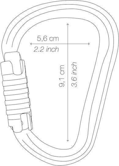 Petzl William Ball-lock Kletterkarabiner Gold
