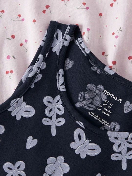Set Girls Dresses Pink/Dark Blue