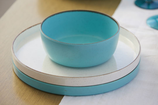 Marine Business Round Serving Bowl Made of Melamine White Set of 6