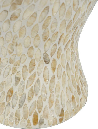 Artekko Διακοσμητικό Βάζο Μπαμπού Ivory Εκρού 34x34xΥ61cm