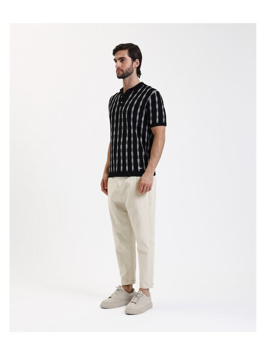 Trousers Elastic in Tapered Line Beige
