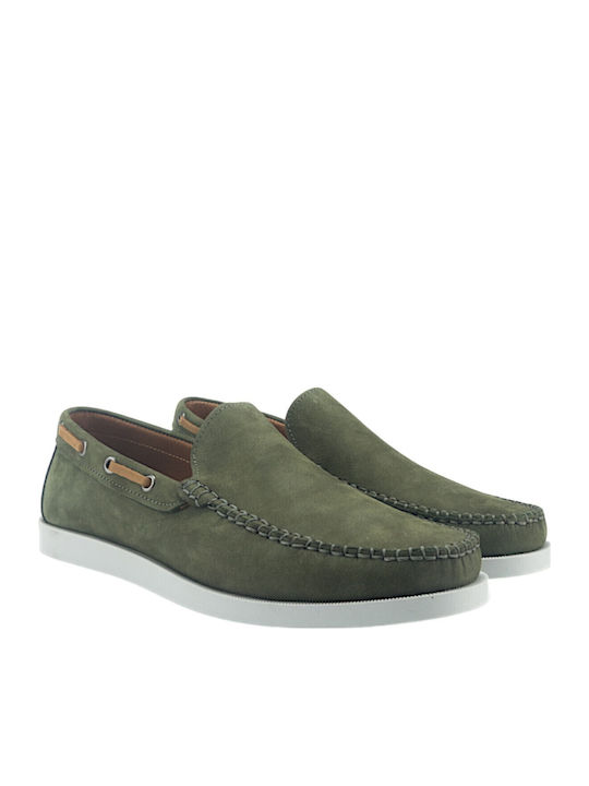 Men's Moccasins In Green Colour