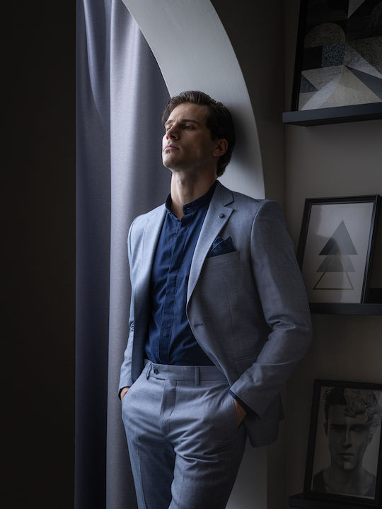 Men's Suit with Slim Fit Blue