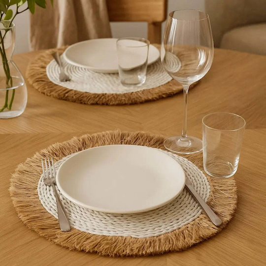 Phos & Gaia Runde Korbweide Tischsets 45cm