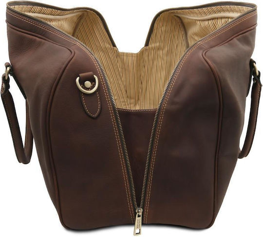 Tuscany Leather Brown Sack Voyage Leather