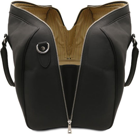 Tuscany Leather Black Leather Sack Voyage