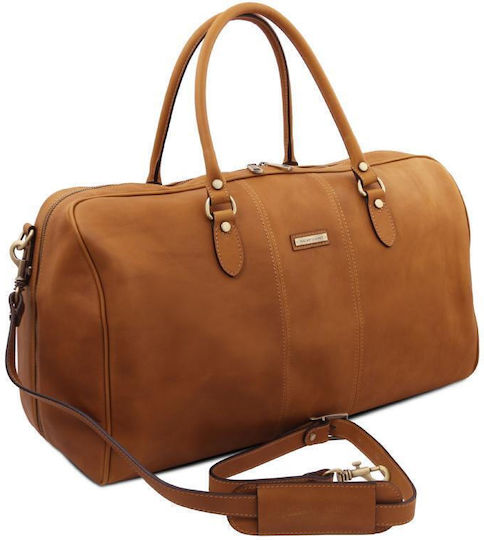 Tuscany Leather Σακ Βουαγιάζ Μπεζ από Δέρμα