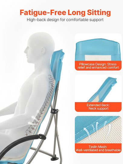 Vevor Turquoise Beach Chair Set 2 Pieces
