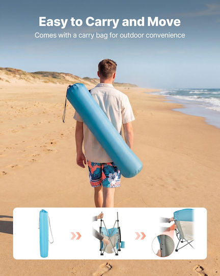 Vevor Turquoise Beach Chair Set 2 Pieces