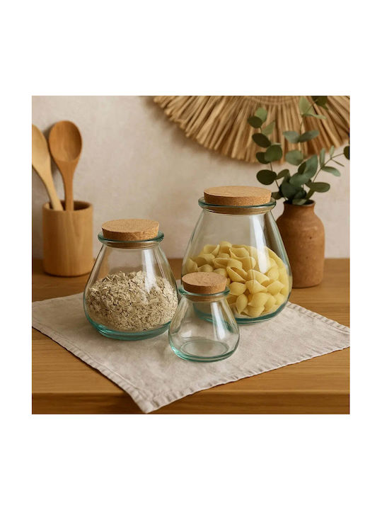 Phos & Gaia General Use Glass Transparent Vase with Cork