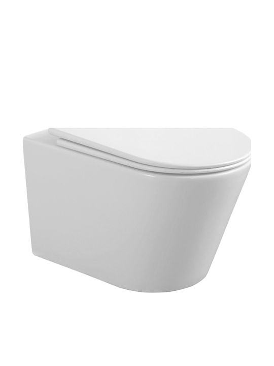 Vinci Λεκάνη Κρεμαστή με Slim Κάλυμμα Soft Close Λευκή Vinci Λεκάνη Κρεμαστή με Slim Κάλυμμα Soft Close Λευκή