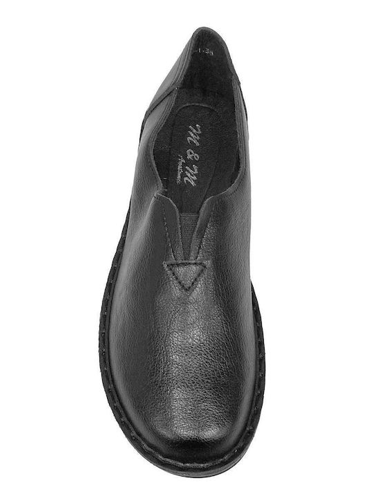 Ανατομικά Γυναικεία Slip-On από Συνθετικό Δέρμα Μαύρα
